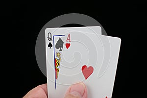 Black Jack poker hand.