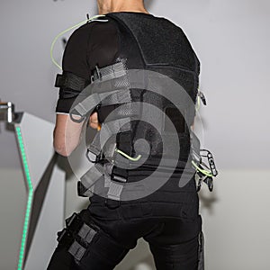 Black Jacket with Electrode: Muscular Body Electrostimulation