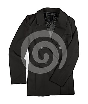 Black jacket for women isolated