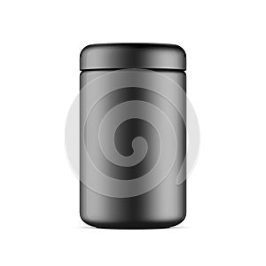 Black Jar package Mockup isolated on white