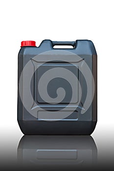 Black jerrycan isolated