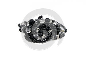 Black Jewellery on white background