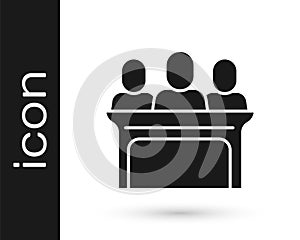 Black Jurors icon isolated on white background. Vector