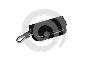 Black key case isolated on white background