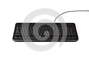 Black keyboard isolated on white background