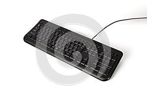 Black keyboard isolated on white background