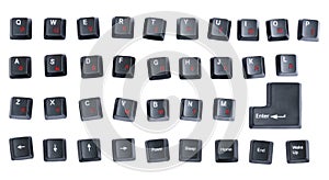 ï¿½ black keyboard key