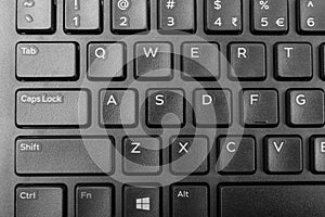 Black Keyboard Keys, Macro Shot of Keyboard Buttons photo