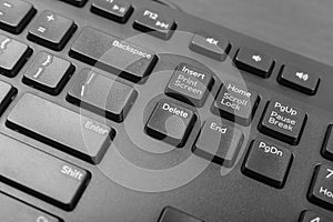 Black Keyboard Keys, Macro Shot of Keyboard Buttons photo