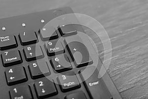 Black Keyboard Keys, Macro Shot of Keyboard Buttons photo