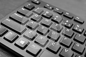 Black Keyboard Keys, Macro Shot of Keyboard Buttons