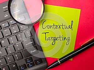 Contextual Targeting on red background