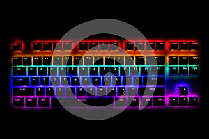 Black Keyboard With Rainbow Led Lights