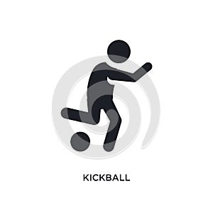 black kickball isolated vector icon. simple element illustration from sport concept vector icons. kickball editable logo symbol