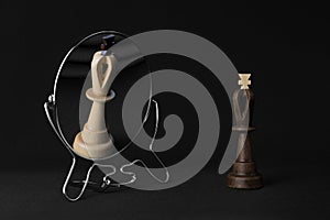 Black king sees the white king