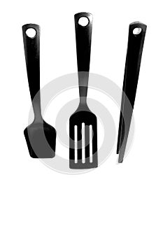 Black kitchenware pieces