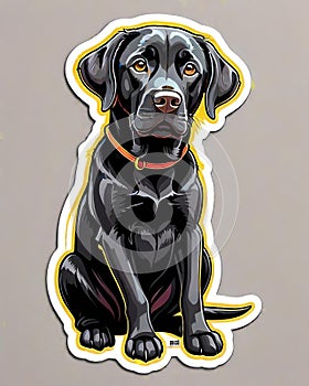 black labrador retriever dog sticker decal home protector