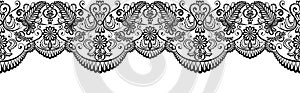 Black lace border