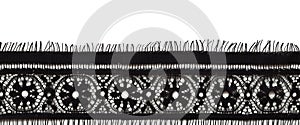 Black lace border