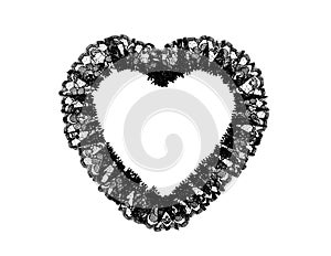 Black Lace Heart