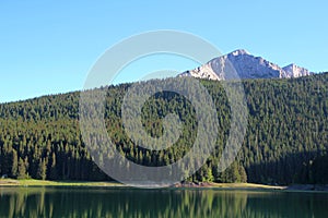 Black lake in Durmitor National Park, Montenegro