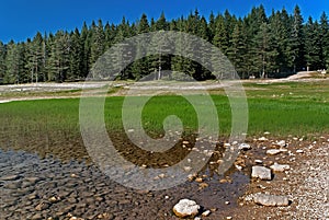 Black lake landscape in Durmitor Montenegro