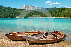 Black Lake shore. Durmitor Park, Montenegro