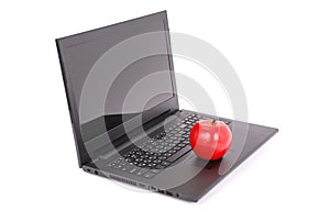 Black laptop clipping path