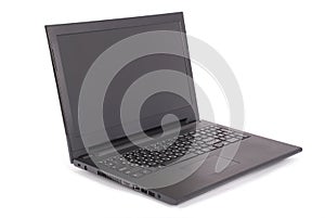 Black laptop clipping path