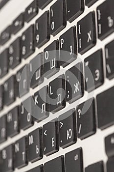 Black Laptop Computer Keyboard close up