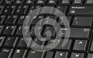 Black laptop keyboard