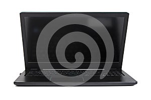 Black laptop pc isolated on the white background