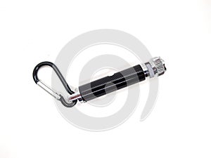 black laser pointer isolated on white background.