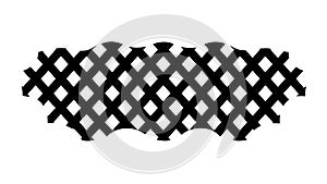 Black Lattice Fence Pattern Texture, vector design Generative AI