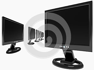 Black LCD monitors