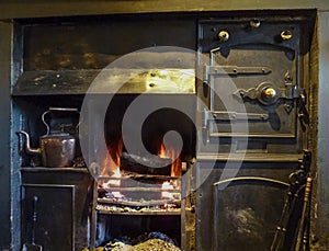 Black lead fireplace