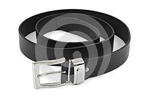 Black leather belt