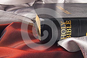 Black leather bible