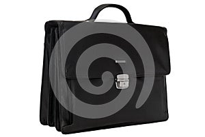 The black leather briefcase