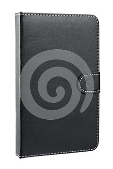 Black leather case for tablet