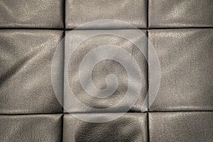Black leather sofa texture background surface