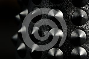 Black Leather Spikes on Shoes