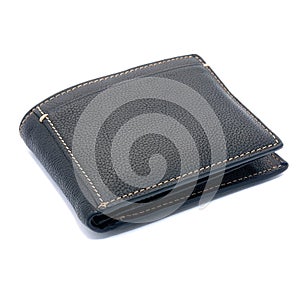 Black leather wallet photo