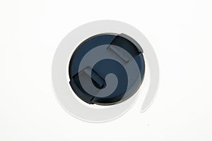 Black Lens cap isolated on white background