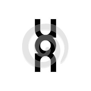 Black letter UON initial logo icon