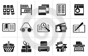 Black Library and books Icons