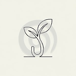 Is black on a light beige background emphasizing simplicity and elegance in