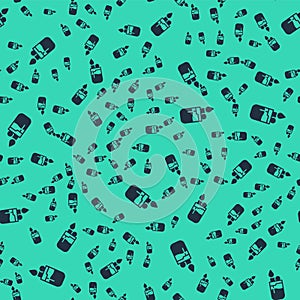 Black Lighter icon isolated seamless pattern on green background. Vector