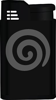 Black lighter on white background