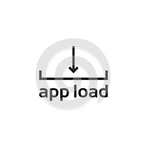 Black line app loading logo